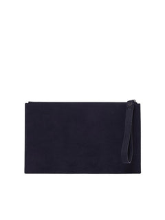 Orciani busta Micron in pelle con polsiera da uomo navy