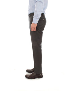 Santaniello RIMA pantalone in lana e cashmere da uomo antracite