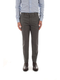 Santaniello RIMA pantalone in lana e cashmere da uomo grigio