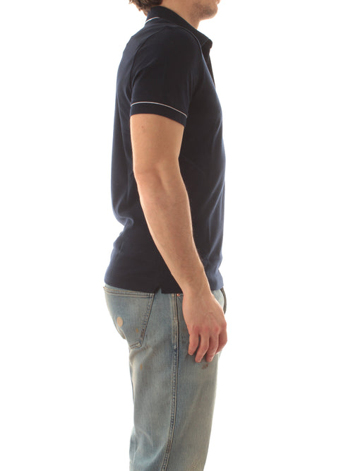 Lacoste Movement polo con stampa da uomo blue marine