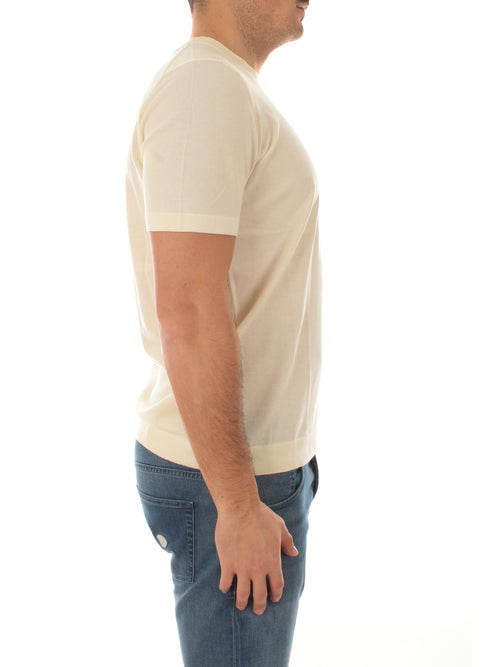 Drumohr T-shirt manica corta da uomo panna