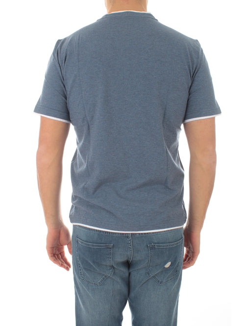 Fedeli T-shirt in jersey effetto melange da uomo avio