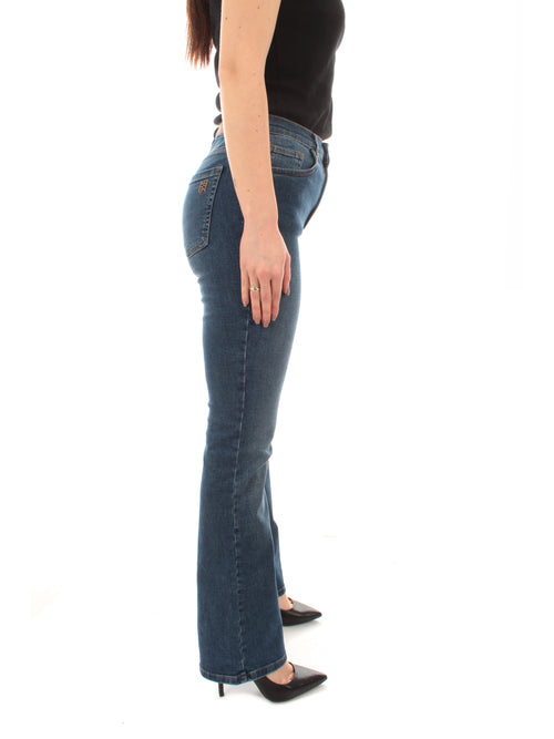 Emme Marella FELCE jeans slim flare da donna blu medio