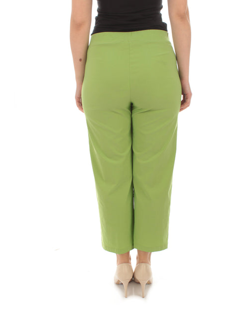 Gigliorosso pantaloni cropped da donna verde