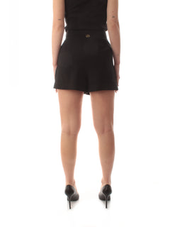 Twinset shorts con piega stirata da donna nero