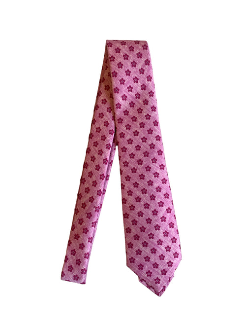 Kiton cravatta in seta da uomo rosa