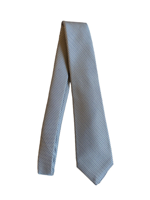 Kiton cravatta in seta blu da uomo