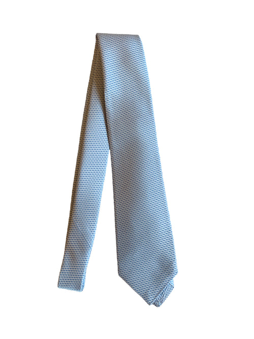 Kiton cravatta in seta azzurro da uomo