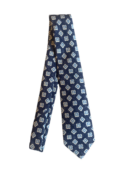 Kiton cravatta in seta da uomo blu