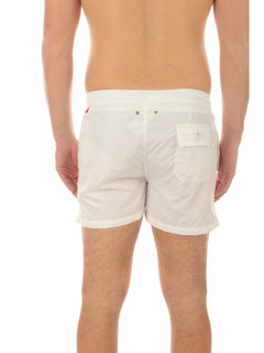 Kiton boxer mare in microfibra da uomo bianco