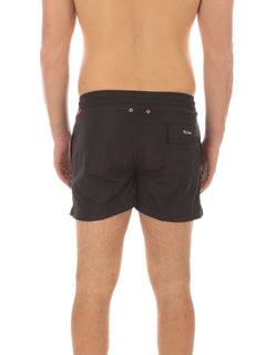 Kiton boxer mare in microfibra da uomo nero