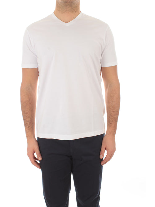 Paul & Shark T-shirt scollo a V da uomo bianco