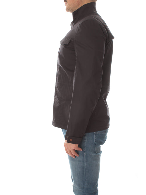 Herno Field Jacket in light cotton stretch da uomo blu