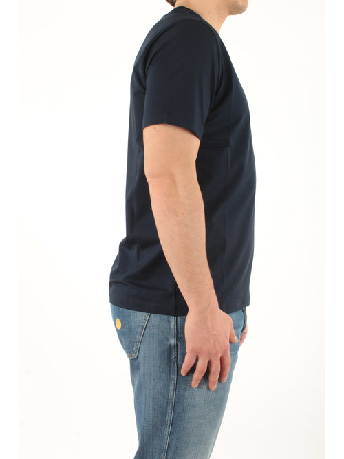 Herno t-shirt in superfine cotton stretch da uomo blu