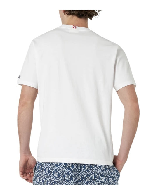 Mc2 Saint Barth PORTOFINO T-shirt da uomo POI RIBEVE 01N EMB bianco