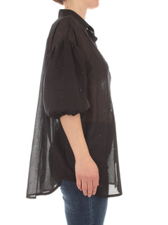 Marina Talia camicia con strass da donna nero
