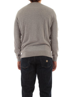 Lacoste pullover da uomo con collo rotondo in cotone organico grigio chine