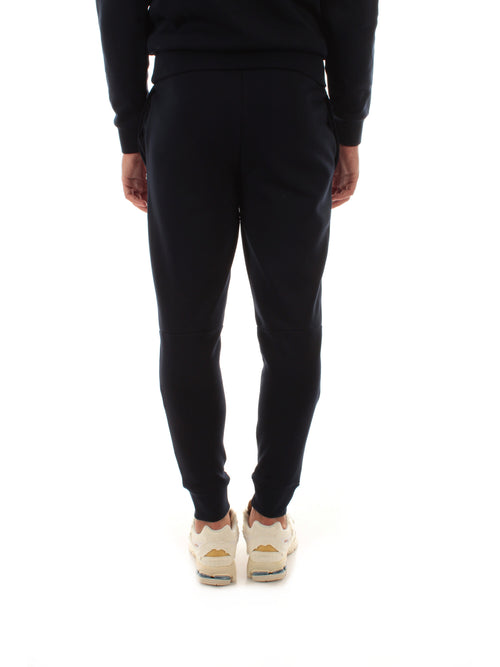 Lacoste pantaloni sportivi in felpa di cotone da uomo blu navy