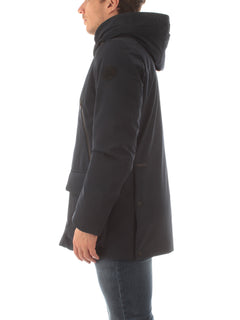 Woolrich PARKA IN TECH SOFTSHELL DA UOMO MELTON BLUE