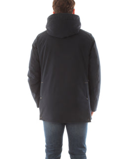 Woolrich PARKA IN TECH SOFTSHELL DA UOMO MELTON BLUE