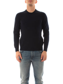 Fedeli maglia ARGENTINA SLIM in puro cashmere da uomo blu scuro