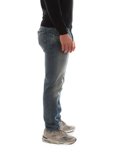 Jacob Cohen jeans scott cropped carrot slim da uomo blu medio