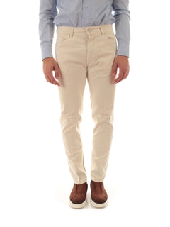 Jacob Cohen jeans scott cropped carrot slim da uomo gesso