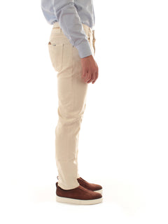 Jacob Cohen jeans scott cropped carrot slim da uomo gesso