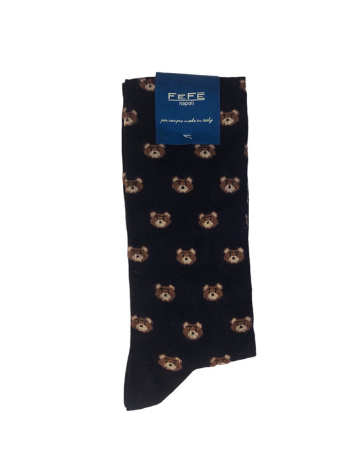 Fefè calze da uomo teddy blu