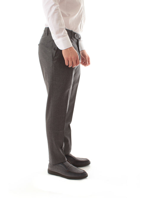 Berwich pantalone da uomo grey in misto cashmere