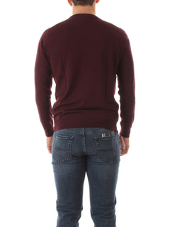 Drumohr maglia girocollo da uomo bordeaux