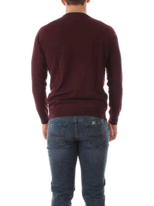 Drumohr maglia girocollo da uomo bordeaux