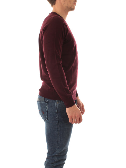 Drumohr maglia girocollo da uomo bordeaux