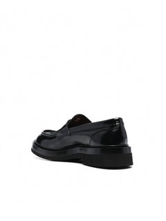 Santoni mocassino in pelle nero da uomo