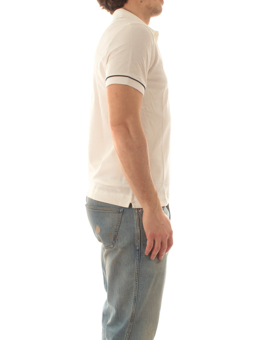 Lacoste Movement polo con stampa da uomo bianco