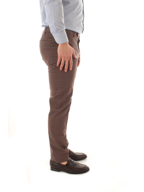 Incotex pantalone in Royal Batavia da uomo marrone chiaro