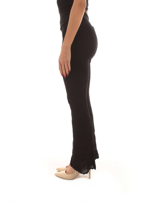 Twinset pantalone in maglia con pizzo da donna