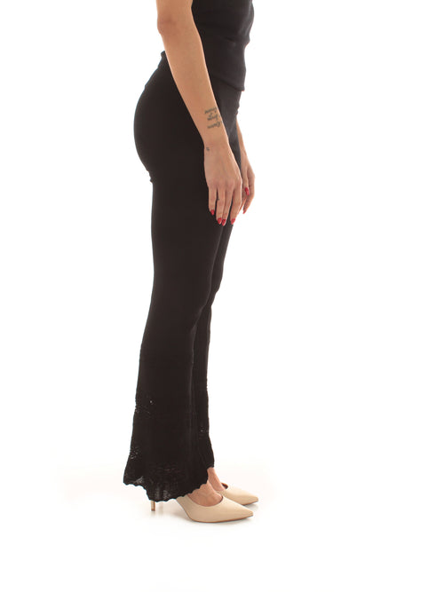 Twinset pantalone in maglia con pizzo da donna