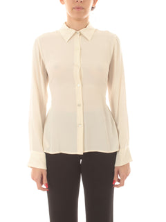 Jucca camicia annodata dietro da donna panna