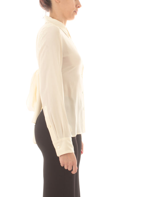 Jucca camicia annodata dietro da donna panna