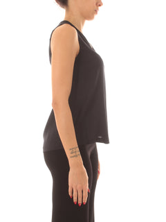 Jucca top con scollo a V da donna nero
