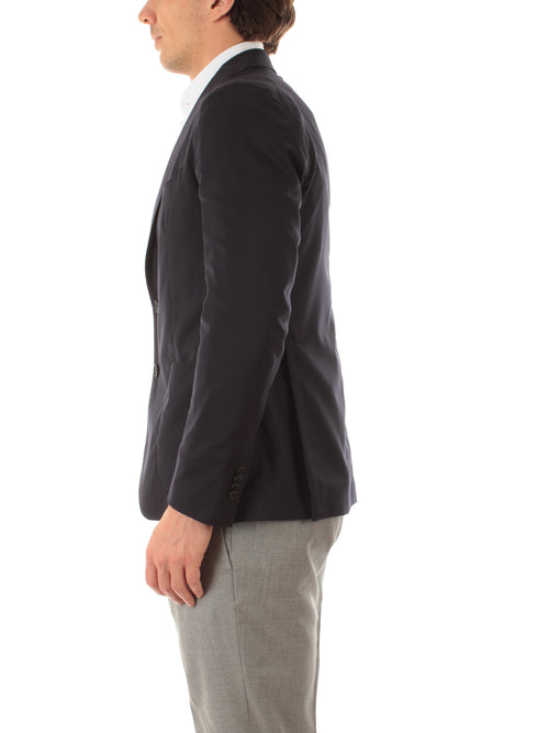 Tagliatore blazer monopetto da uomo blu