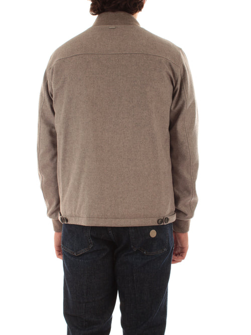 Herno bomber in seta e cashmere da uomo tortora