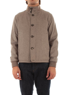 Herno bomber in seta e cashmere da uomo tortora