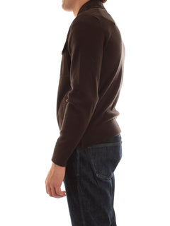 Herno shacket resort in cotton cashmere knit da uomo fondente