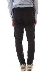 Herno pantaloni resort in melange suede effect da uomo blu