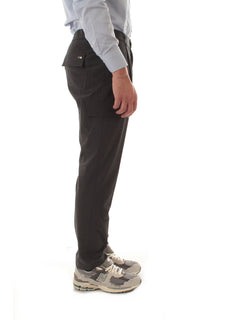 Herno pantaloni cargo resort in nylon comfort stretch da uomo lavagna