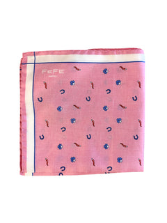 Fefè fazzoletto da taschino da uomo scaramantia rosa