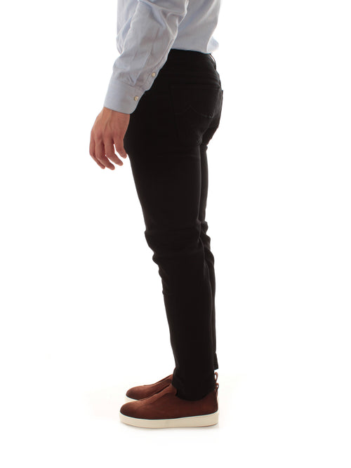 Jacob Cohen jeans scott cropped carrot slim fit da uomo dark black