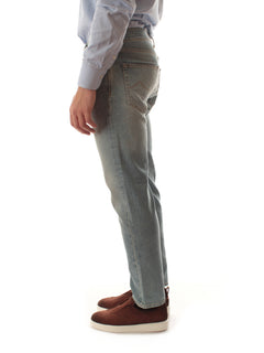 Jacob Cohen jeans cropped tapared fit da uomo light blue